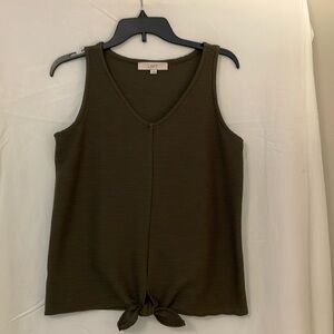 Loft green small tie top wore 1 time